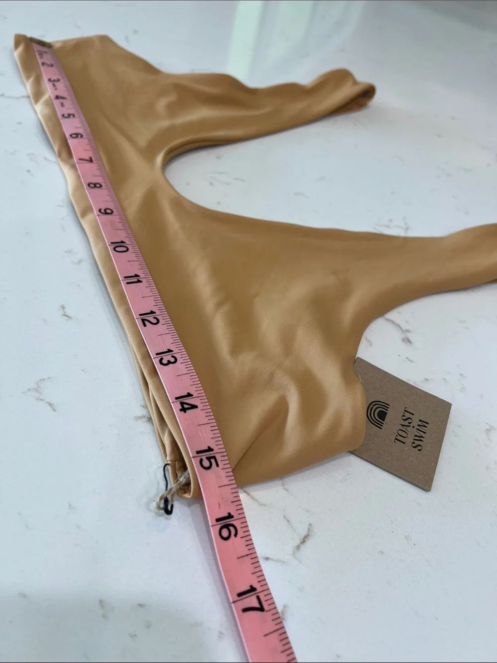 Toast Swim Signature Scoop Tan Bikini Top XL NWT